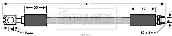 BORG & BECK Тормозной шланг BBH7544